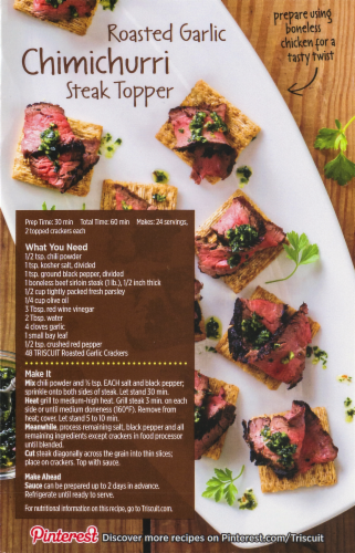 Triscuit Roasted Garlic Crackers Perspective: left