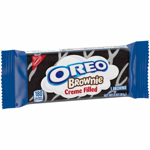 Oreo Creme Filled Brownie Perspective: left