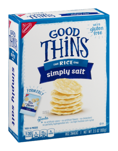 Nabisco Rice Thins Simply Salt Good Thins Perspective: left