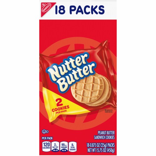 Nutter Butter Peanut Butter Sandwich Cookies Perspective: left