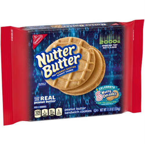 Nutter Butter Peanut Butter Sandwich Cookies Perspective: left