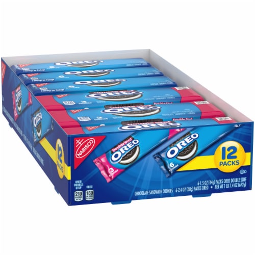 Oreo & Oreo Double Stuf Chocolate Sandwich Cookies Variety Pack Perspective: left
