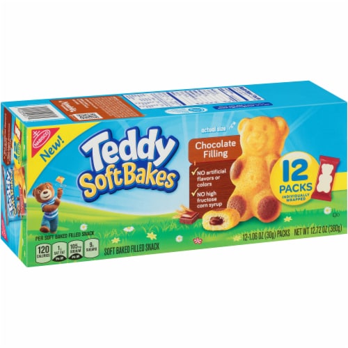 Teddy Soft Bakes Chocolate Filling Baked Snack Perspective: left