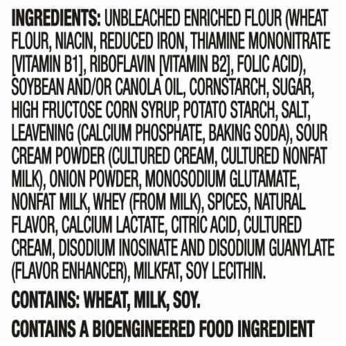 RITZ Toasted Chips Sour Cream and Onion Crackers Perspective: left
