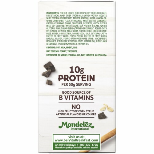 belVita Oats Honey & Chocolate Protein Biscuits Perspective: left