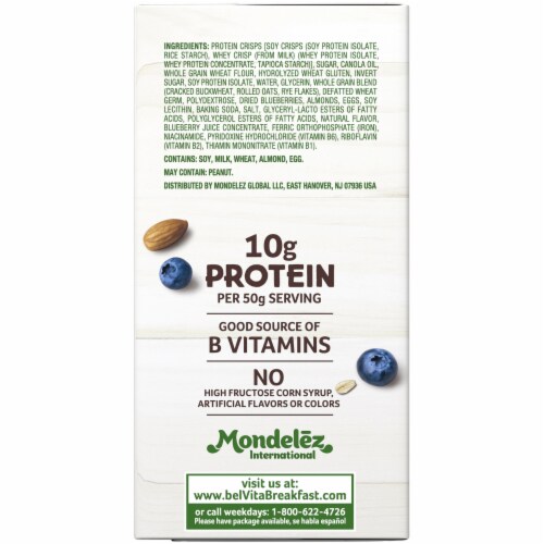 belVita Blueberry Almond Protein Biscuits Perspective: left