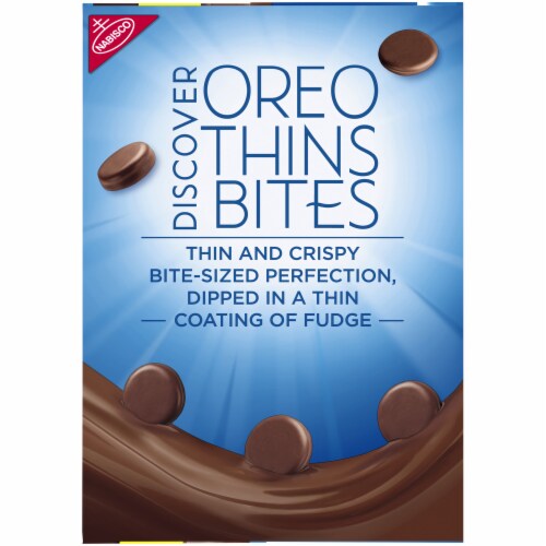 Oreo Fudge Dipped Thins Bites Perspective: left