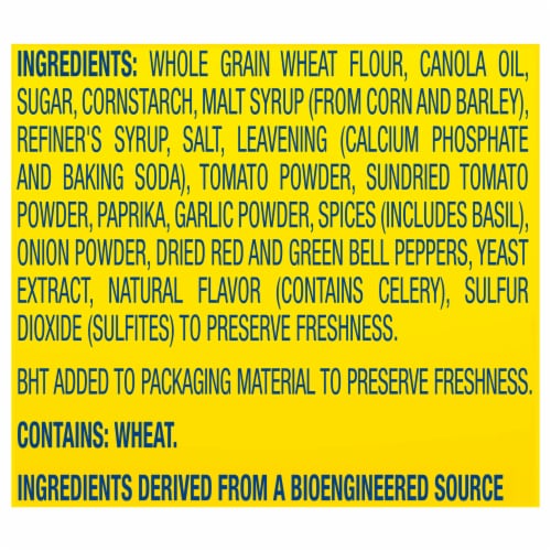 Wheat Thins Sundried Tomato & Basil Whole Grain Wheat Crackers Family Size Perspective: left