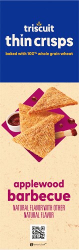 Triscuit Thin Crisps Applewood Barbecue Crackers Perspective: left