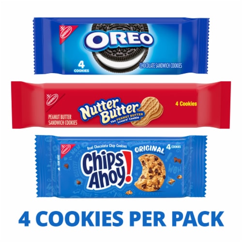 OREO CHIPS AHOY! and NUTTER BUTTER Cookies Variety Pack Perspective: left