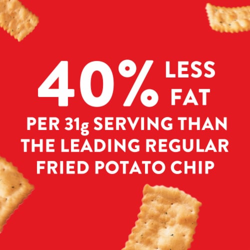 RITZ Toasted Chips Roasted Garlic Crackers Perspective: left