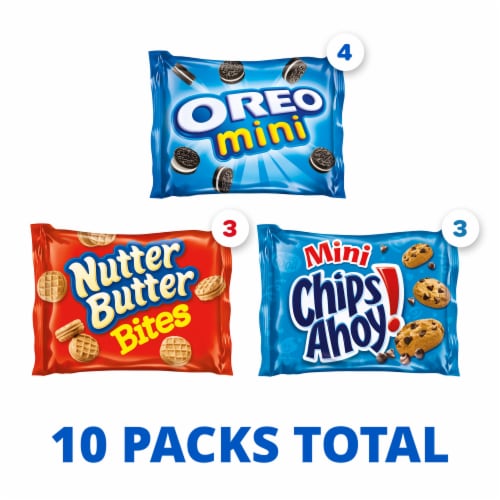 OREO Mini Nutter Butter Bites CHIPS AHOY! Mini Cookies Variety Pack Perspective: left