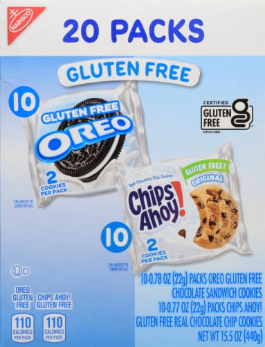 Nabisco Chips Ahoy and Oreo Gluten Free Cookies Variety Pack Perspective: left