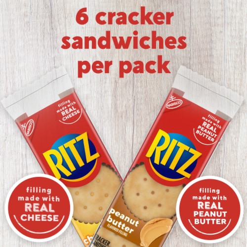 RITZ Peanut Butter and Cheese Sandwich Crackers Variety Pack Perspective: left