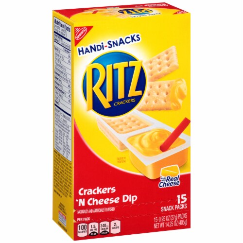 Ritz Handi-Snacks Crackers N Cheese Dip Snack Packs Perspective: left