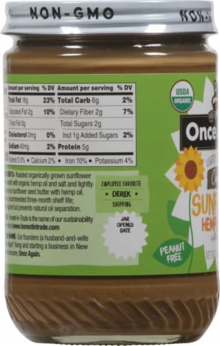 Once Again Organic Creamy Sunflower Hemp Butter Perspective: left