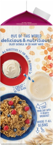 Planet Oat Dairy Free Unsweetened Vanilla Oat Milk Perspective: left