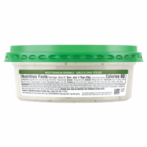 Cedar's Foods Garlic & Chive Feta Dip Perspective: left