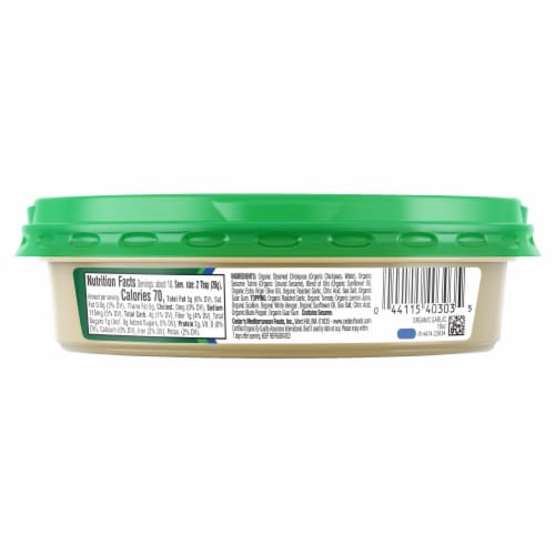 Cedar's Organic Garlic Hommus Perspective: left