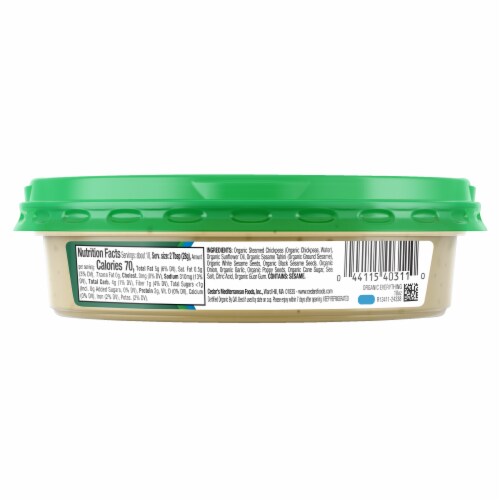 Cedar's Foods Topped Organic Everything Hommus Perspective: left