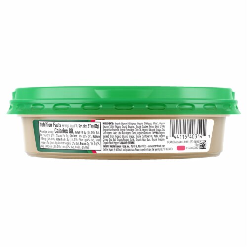 Cedar's Foods Topped Organic Balsamic Caramelized Onion Hommus Perspective: left