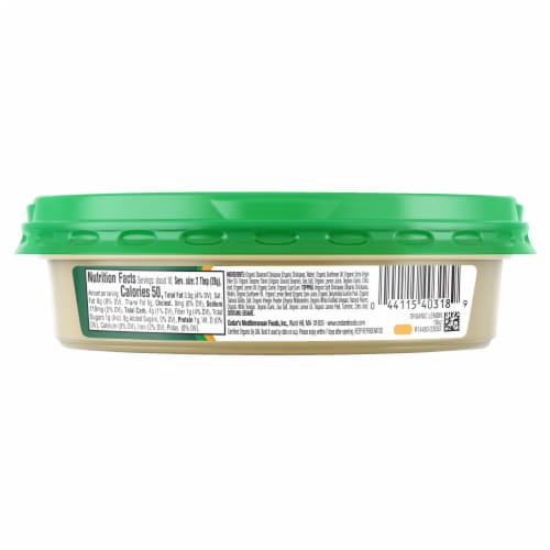 Cedar's Topped Organic Lemon Hummus Perspective: left