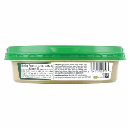 Cedar's Foods Topped Organic Pesto Hommus Perspective: left