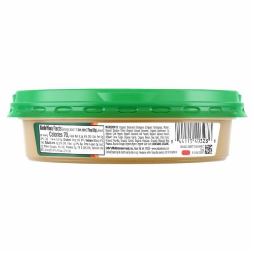 Cedar's Topped Organic Sweet Chili Garlic Hommus Perspective: left