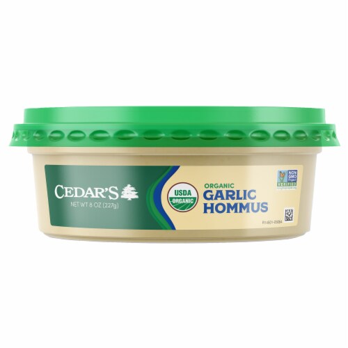Cedar's Organic Garlic Hummus Perspective: left