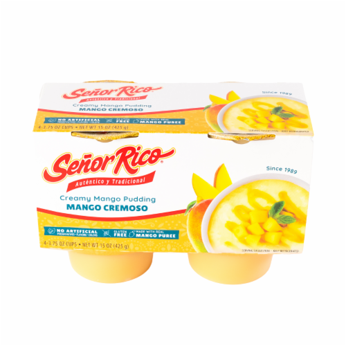 Senor Rico® Creamy Mango Pudding Cups Perspective: left