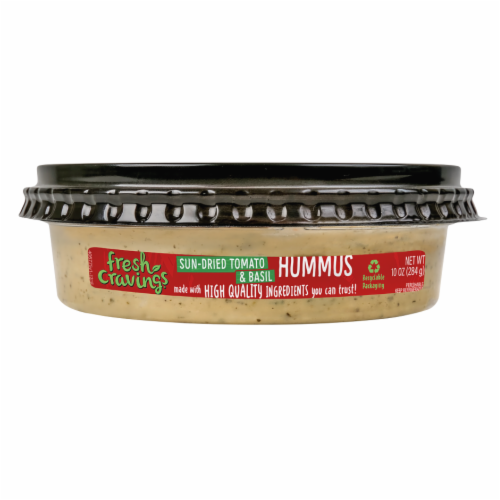 Fresh Cravings Sun-Dried Tomato & Basil Hummus Perspective: left