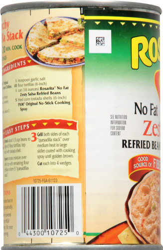 Rosarita® Zesty Salsa Refried Beans Perspective: left