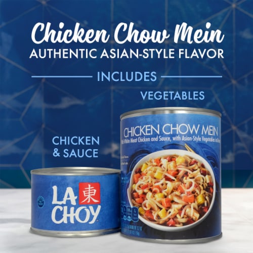 La Choy Chicken Chow Mein White Meat Chicken & Sauce With Asian-Style Vegetables Perspective: left