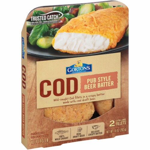 Gorton's Pub Style Beer Batter Cod Perspective: left