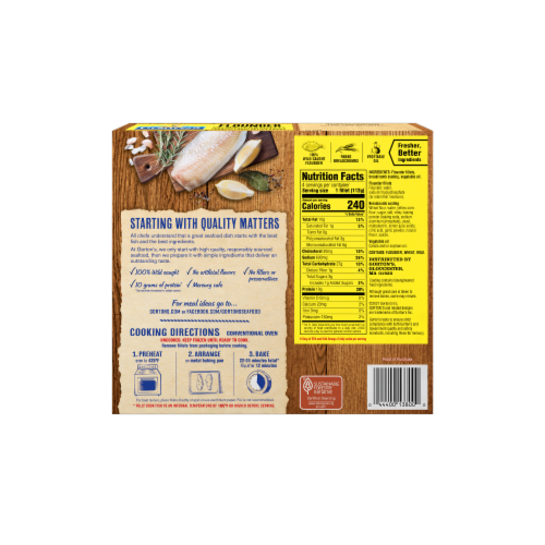 Gorton's Crunchy Panko Breadcrumbs Flounder Fillets Perspective: left