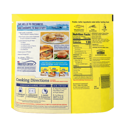 Gorton's® Fish Sandwich Breaded Fish Fillets Perspective: left