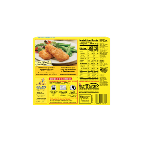 Gorton’s Crispy Battered Fish Fillets, Wild Caught Fish, Frozen Perspective: left