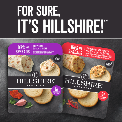 Hillshire® Snacking Dips and Spreads Pepperoni Garlic & Herb Perspective: left