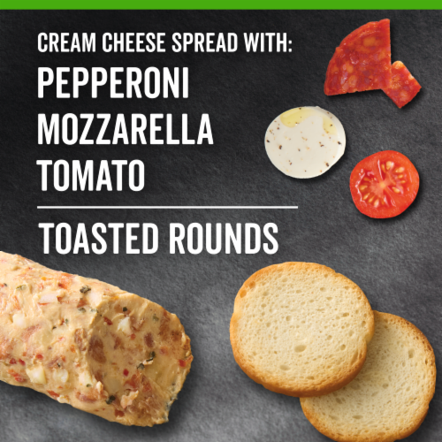 Hillshire® Snacking Dips and Spreads Pepperoni Mozzarella & Tomato Perspective: left