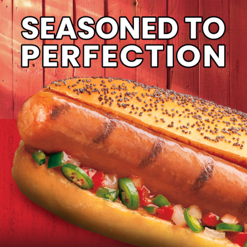 Hillshire Farm Beef Hot Links Smoked Sausage with Spicy Red Pepper Perspective: left