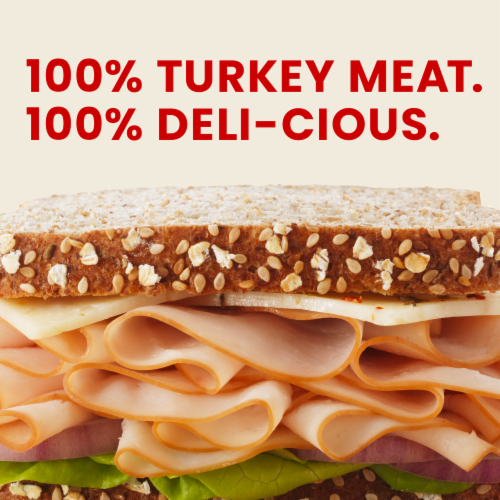 Hillshire Farm Ultra Thin Sliced Mesquite Smoked Turkey Breast Sandwich Meat Perspective: left