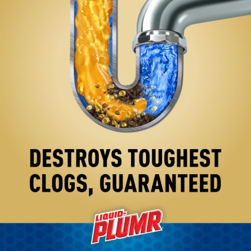 Liquid-Plumr Pro-Strength Clog Destroyer Gel with PipeGuard Liquid Drain Cleaner Perspective: left