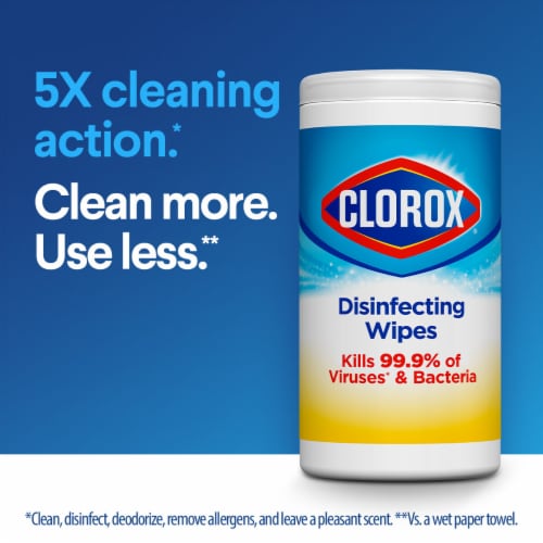 Clorox Lemon and Fresh Scent Disinfecting Wipes Value Pack Perspective: left