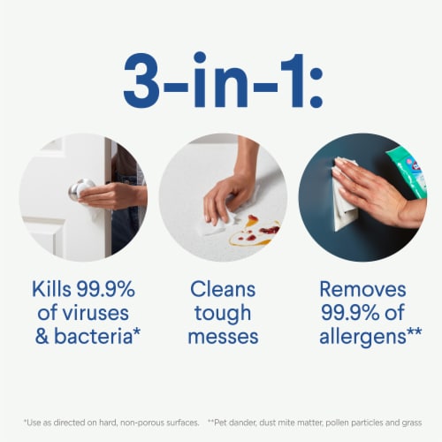 Clorox On the Go Crisp Lemon Disinfecting Wipes Perspective: left