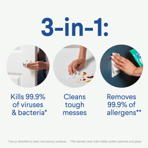 Clorox On the Go Crisp Lemon Disinfecting Wipes Perspective: left