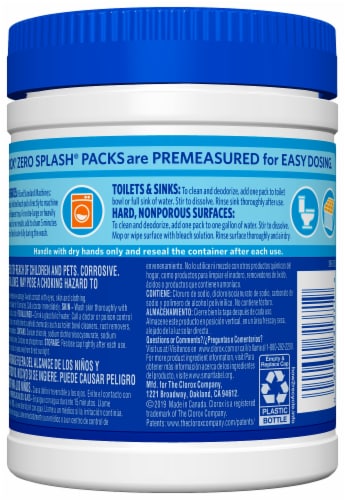 Clorox Zero Splash Bleach Packs Perspective: left