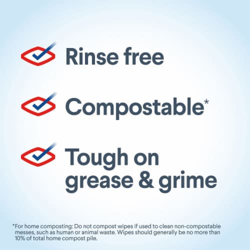Clorox Free and Clear Compostable Cleaning Wipes Perspective: left