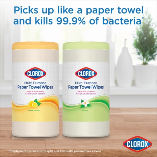 Clorox Jasmine Scent Paper Towel Wipes Perspective: left