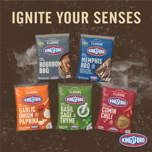 Kingsford Signature Flavors with Garlic Onion and Paprika Wood Pellets Perspective: left