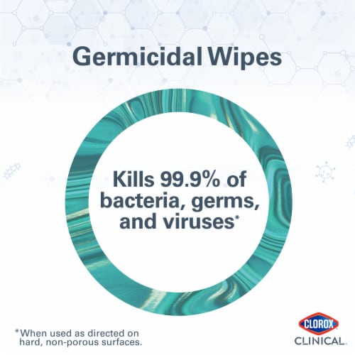 Clorox Clinical Germicidal Hospital Disinfecting Wipes Perspective: left